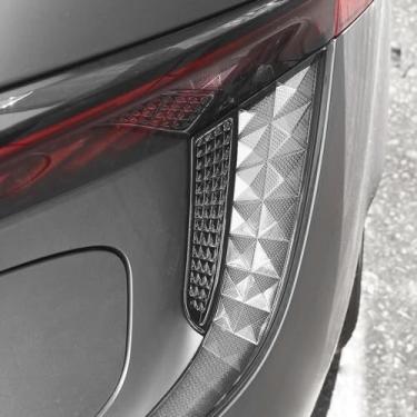 Imagem de YOUTOOCAR Capas de acabamento de lanterna traseira compatíveis com acessórios Kia EV6 2022-2026 (preto)