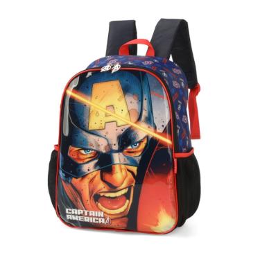 Imagem de Mochila Infantil De Costas Capitão América Preto - Luxcel