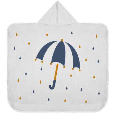 Imagem de Toalha Baby C/ Capuz Tecebem Estampada Kinder Zoe Cinza