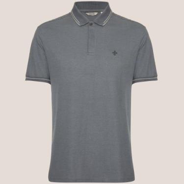 Imagem de Camisa Polo Dudalina Maquinetada Relevo In25 Cinza Masculino, M