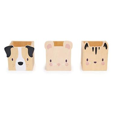 Imagem de Tender Leaf Toys - Porta-Lápis Para Animais De Estimação 3 Organizadores Mesa Madeira Com Tema Animais, Armazenamento Divertido E Prático Canetas/Lápis/Maquiagem/Papelaria, Decoração Neutra Crianças