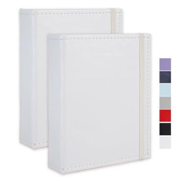 Imagem de Cherrich Álbum De Fotos 5X7, 52 Bolsos, Pacote Com 2 Capas Couro, Livro Para Casamento, Bebê, Família, Formatura