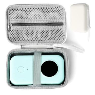 Imagem de TUGUAI Estojo Para Etiquetadora Compatível Com Impressora Phomemo D30, Nelko P21, Niimbot Jadens D11, D110, Supvan E10, Recipiente Rígido Transporte, Organizador Rolo De Fita, Cabo Carregamento (Som