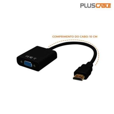 Imagem de Adaptador Conversor HDMI para VGA - HDMI Macho - VGA Fêmea - 1080p - A