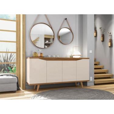 Imagem de Buffet 4 Portas c/ Nichos Grace Off White/Cedro - Mobiliar Home Shop, 