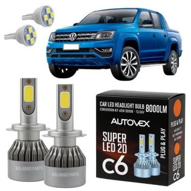 Imagem de Luz Farol Baixo H7 LED VW Amarok 2010 Em diante Iluminação - Autovex