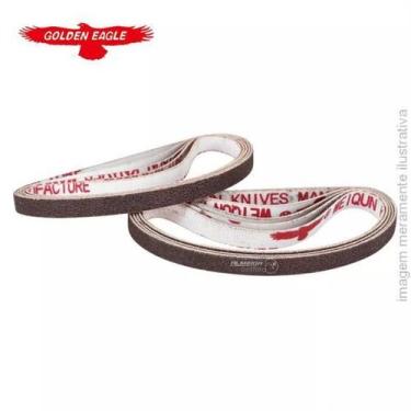 Imagem de Lixa para amolar a faca da máquina corte de 6",8",10" e 12" 120 golden