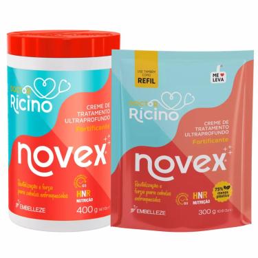 Imagem de Kit Creme de Tratamento Novex Doctor Rícino Ultraprofundo + Refil
