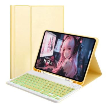 Imagem de Capa Para Tablet Com Teclado Bluetooth Para Samsung Tab S6 Lite 10.4 Polegadas (Tartrazine, Teclado retroiluminado)