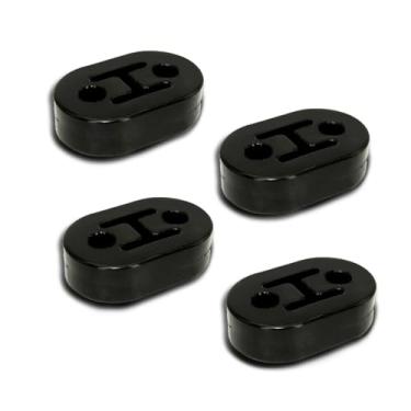 Imagem de Honibaoto 4 peças de gancho de escapamento de carro, montagem de bucha isoladora de borracha, 2 furos 0,47 polegadas (12 mm), suporte de amortecedor de choque de silenciador automático, gancho de