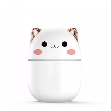 Imagem de Umidificador De Ar Gato Gatinho Coelho Fofo 200ml Com Claro Noturna Névoa Fresca