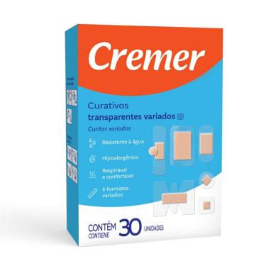 Imagem de Curativos Variados Cremer 6 Formas 30 Unidades