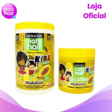 Imagem de Kit Creme de Pentear Maracujá + Gelatina de Maracujá Natuhair 500g - N