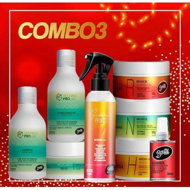 Imagem de Combo 3 - Cronograma capilar + reparador de pontas 30ml + manutenção a