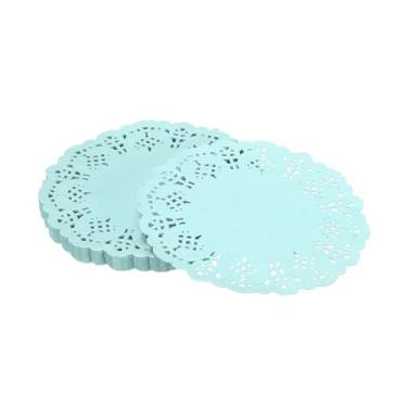 Imagem de YELARXI Doilies de papel, papel rendado, descartáveis, redondos, modernos, decorativos, a granel, 8,5 cm, adequado para bolos, sobremesas, artesanato, grelhados, fritos, utensílios de mesa (pacote com