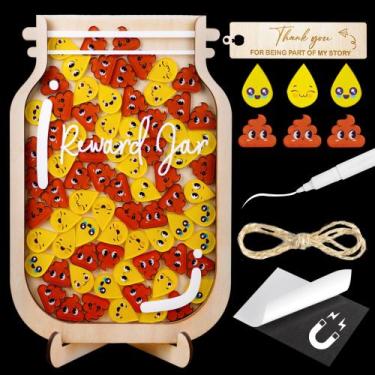 Imagem de Reward Jar vinatimes Large 11 DIY 80 Tokens Kids Potty Train