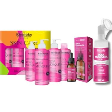Imagem de Rosa Mosqueta Rhenuks +Sérum Rosa Ultra Hidratante + Mousse Limpeza Facial Rosa