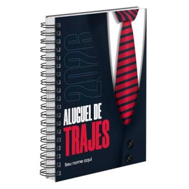 Imagem de Agenda Comercial 2026 Personalizada Capa Dura Aluguel de Trajes Gravata Listras