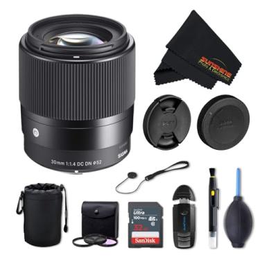 Imagem de Sigma Lente DC DN contemporânea de 30 mm f1.4 para Sony E com pacote Sunshine Photo Advanced - 4 anos de garantia do fabricante dos EUA