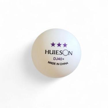 Imagem de Bolinha Tênis de Mesa Ping Pong Huieson 3 Estrelas, UNICO, Branco