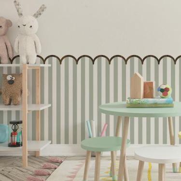 Imagem de Papel Meia Parede Cerca Adesivo Autocolante Cerquinha Infantil com Mol