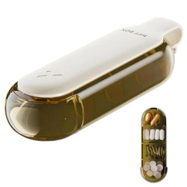 Imagem de Porta Remedio Comprimido Capsula Compartimento Estojo Divisoria Seguro