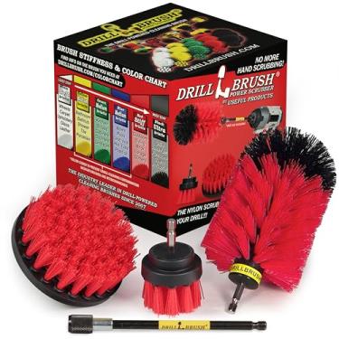 Imagem de Drill Brush Power Scrubber by Useful Products - Escova de limpeza de várias superfícies com extensão de longo alcance – Escova de acessórios para ferramenta rotativa – Escova de limpeza de mármore para brocas – Escovas para limpeza