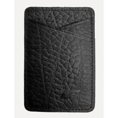 Imagem de Carteira Ellus Masculina Porta-Cartão Couro Preta-Masculino