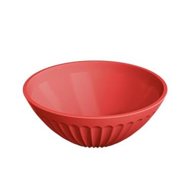 Imagem de Bowl Multiuso Plástica, Livre de BPA, Design Moderno, Pote P/Saladas Frutas Comida, Tigela, Utensílio de Cozinha, Resistente, Prático (Vermelho, 1 L)