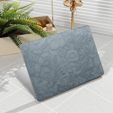 Imagem de iCasso Capa compatível com MacBook Air de 15 polegadas 2025 2024 2023 versão M4 A3241 M3 A3114 M2 A2941, capa rígida de plástico protetora antiarranhões + capa de teclado para Mac Air 15, floral em