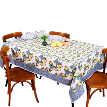 Imagem de Toalha de Mesa Botanical para 8 Lugares Quadrada 2,50x1,50m Microfibra (Limão)
