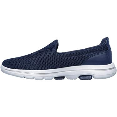 Imagem de Tênis feminino Skechers Go Walk 5-15901, Navy/White, 12