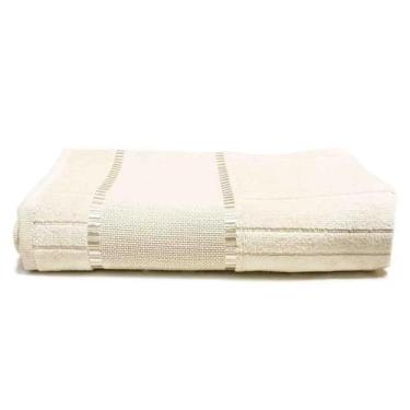 Imagem de Toalha Banho Veludo Bordar Bella 70X140Cm Marfim Dohler