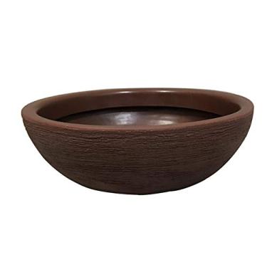 Imagem de Vaso Redondo Bacia para Plantas 32x11cm Marrom Alpe