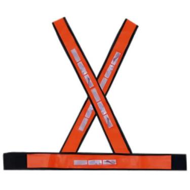 Imagem de Colete Refletivo de Sinalização Tipo X Noturno com Faixa Prata EVALD