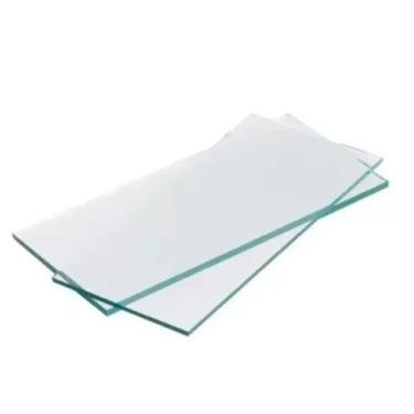 Imagem de Kit com 10 Lentes de Vidro Retangular Incolor 51x107x3mm - PRODUTOS PA