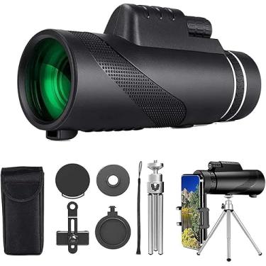 Imagem de Telescópio Monocular 40x60 Para Lente Zoom Telefone Adulto Definição De Alta Potência Monocular Smartphone Telescópio Com Suporte Para Smartphone