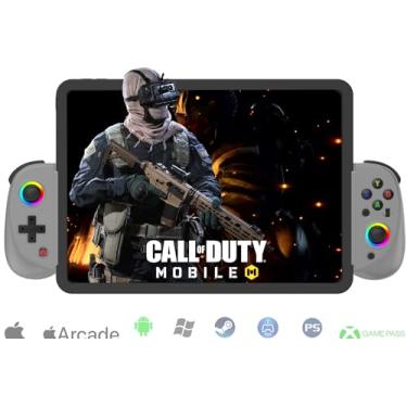 Imagem de Koiiko Wireless Controller for iPad, Tablet, iPhone/Android/PC/Switch/PS3/PS4 Gamepad Joystick with 7-color RGB lights, Turbo, Supports Mobile Cloud Game, Streaming on PS/Xbox/PC Console, iPhone 15/14