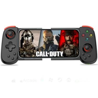 Imagem de Koiiko Controle sem fio para iPhone/Android/PC/iPad/Tablet/Appl Arcade MFi Games/Switch, suporta streaming no console PS/Xbox/PC, joystick de gamepad de jogos na nuvem - Turbo/motores duplos preto