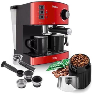 Imagem de Kit Cafeteira Expresso + Multi-cápsulas + Moedor De Café Philco, Verme