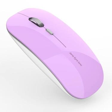 Imagem de Mouse sem fio Uciefy Q5 Slim Recarregável 2.4G Roxo