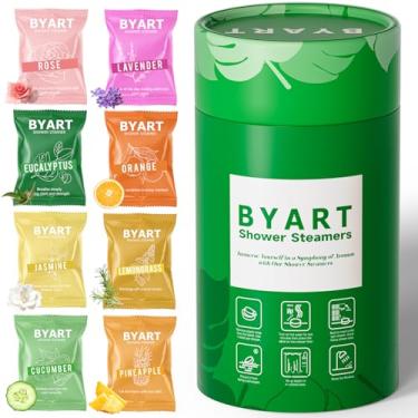 Imagem de Vaporizadores de chuveiro aromaterapia – presentes de Natal para mulheres, pacote com 8 bombas de banho de óleo essencial puro para spa doméstico, alívio do estresse, bombas de banho relaxantes para