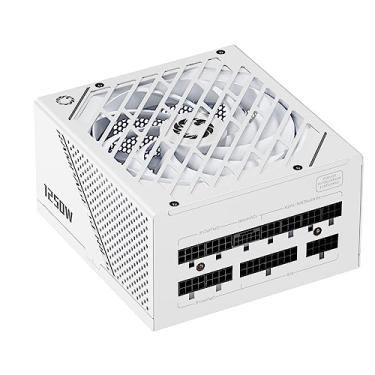 Imagem de GAMEMAX Série Rampage, 1250W, fonte de alimentação modular completa, ATX 3.1 e PCIE 5.1 Ready, certificação 80 Plus Platinum, tampas japonesas de 105 °C, ventilador F.D.B de 135 mm, garantia de 10
