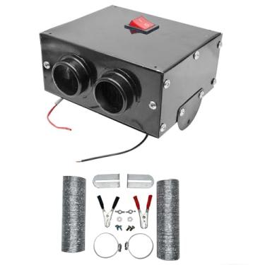 Imagem de Riloer Aquecedor de carro 24V 500W, ventilação frontal dupla de aquecimento rápido para UTV, caminhão, van e carro, descongelador automotivo aquecedor de para-brisa desembaçador de para-brisa