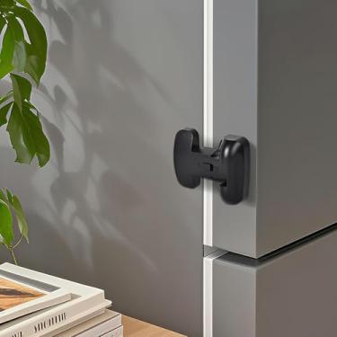Imagem de Fechadura de porta de geladeira para crianças fechaduras de segurança para portas de freezer fácil de instalar Mantenha a porta fechada geladeira à prova de crianças, fechadura de porta de freezer