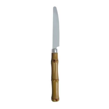 Imagem de Conjunto Talheres Bamboo Inoxidável 6 Pçs Garfo Faca Colher - Lehaví, 