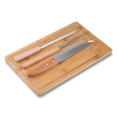 Imagem de Kit para Churrasco com 4 Peças BBQ Easy