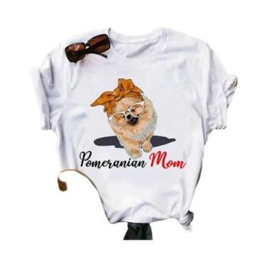 Imagem de Camiseta Feminina Verão - Pomeranian Mom - Manga Curta, BR-G4, Wtq0028