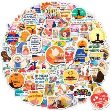 Imagem de Adesivo MonEnfance Spanish Motivational 200 unidades para garrafas de 
