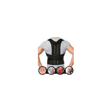 Imagem de Colete Cinta Reforçada Coluna Lombar Corretor Postura Neopre - M&C
